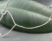 Princeton Ginkgo Sentry Leaf Necklace in Sterling Silver and Citrine on Chain