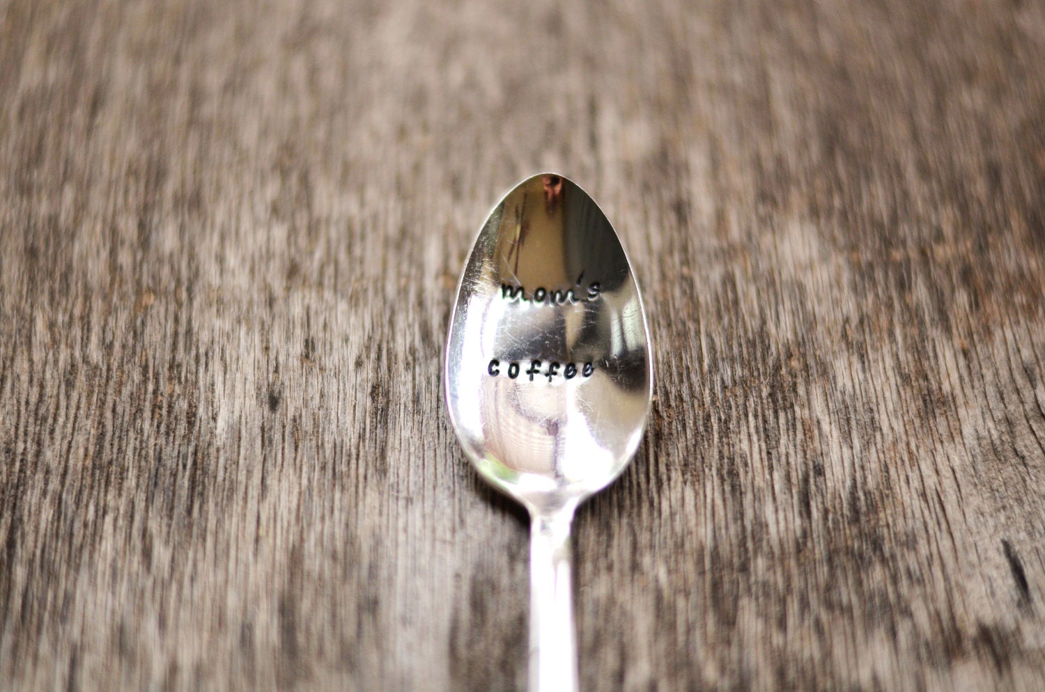 Mother's Day - MOM'S COFFEE - Upcycled Vintage Silverware Spoon hand stamped