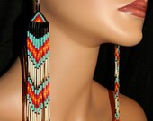 Native American Beautiful Turquoise and Quill Shoulder Dusters Super Long