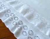 Vintage Pillowcases Pair Cotton Linen White Lace Pillow Cases
