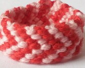 Friendship Ring - Red and Pink Chevron Ring