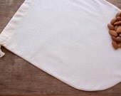 Nut Milk Straining/Draining Bag - Set of 2 - Made with Organic unbleached Muslin, Organic Thread and Organic cotton Twill Tape