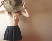 Pale Rose Cotton Ruffle Bra / Bikini Top - Made To Order - Pale Pink - Cute Girly, Feminine Ruffle Accents - Unique Womens Swimwear