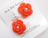 Florida Oranges Hand Crocheted Hair Clip