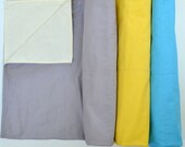 Baby Quilt, Modern Baby Blanket, Baby Bedding, Yellow, Blue, Gray