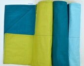 Blue Baby Blanket, Baby Quilt, Modern Baby Quilt, Gender Neutral, Green, Blue