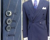 vintage 1960's Bespoke BENSON & CLEGG suit jacket / dinner jacket / blazer - surgeon cuffs - made in london england -