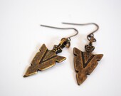 simple bronze arrowhead earrings