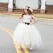 Reserved for Lany -THE ISABELLA - Gorgeous ivory corset and tulle skirt embellished with lace-Flower Girl, Junior bridesmaid, Quinceanera