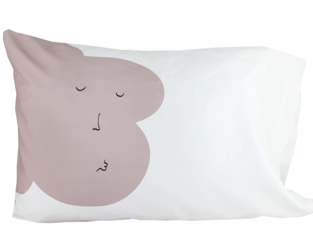 Kisses Good Night Pillow - Cloud, blue or pink