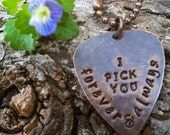 Guitar pick keychain wedding gift keychain anniversary gift bride and groom gift