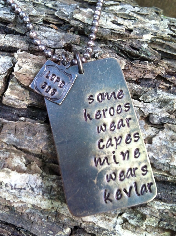 Police Law Enforcement Military Marine Army hero Necklace