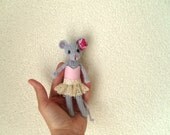 Miniature amigurumi, collectible toy, doll house, micro bear, mouse