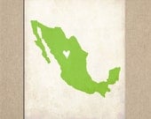 Country Art Print Mexico Love Customizable