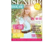 INSTANT DOWNLOAD - Photoshop Photography Senior Marketing board  - Magazine Cover Style - E775