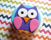 Owl Cupcake topper custom fondant toppers