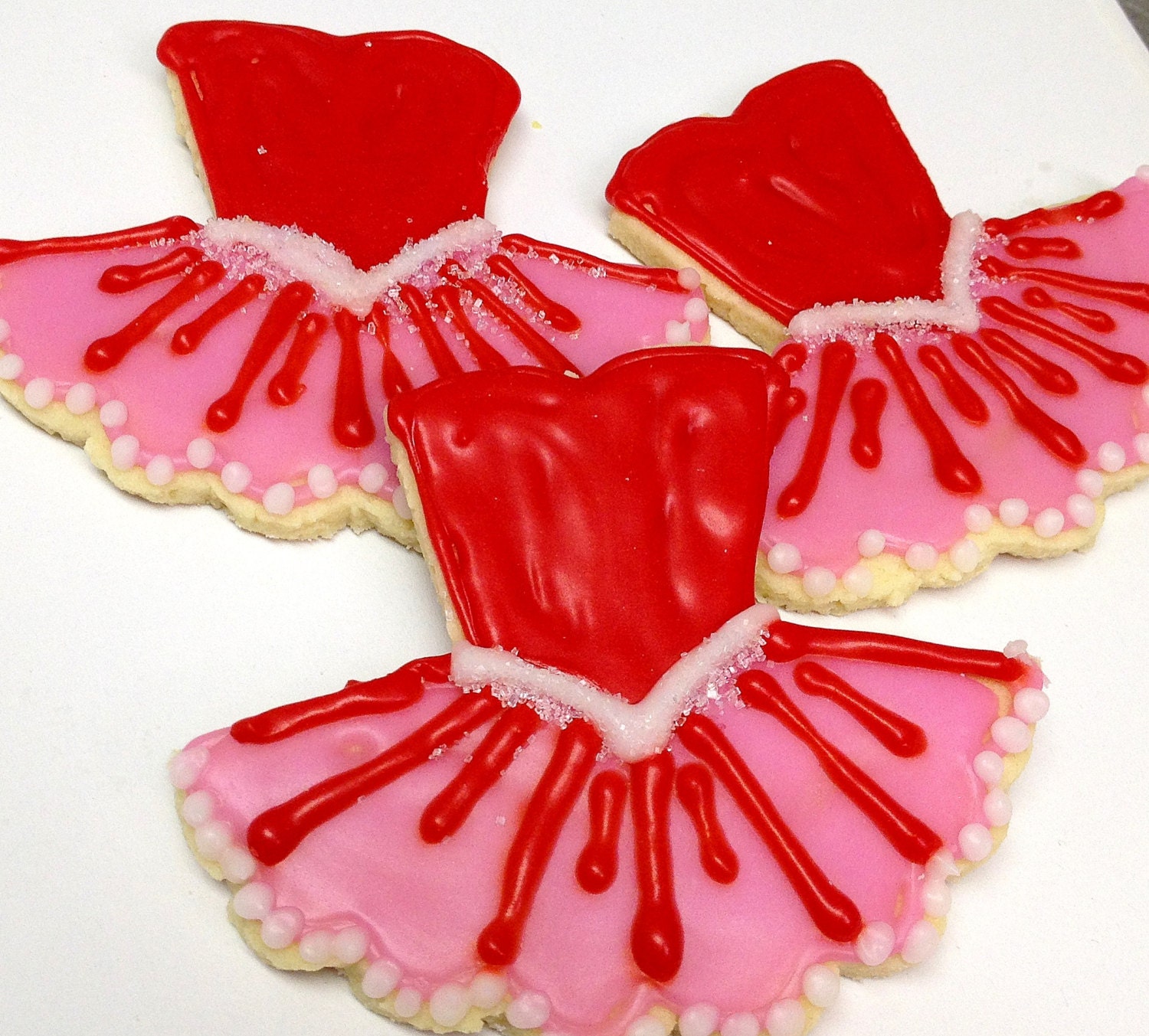 Ballerina Tutu Cookies Iced Sugar Cookies Red Pink Tutu Circus