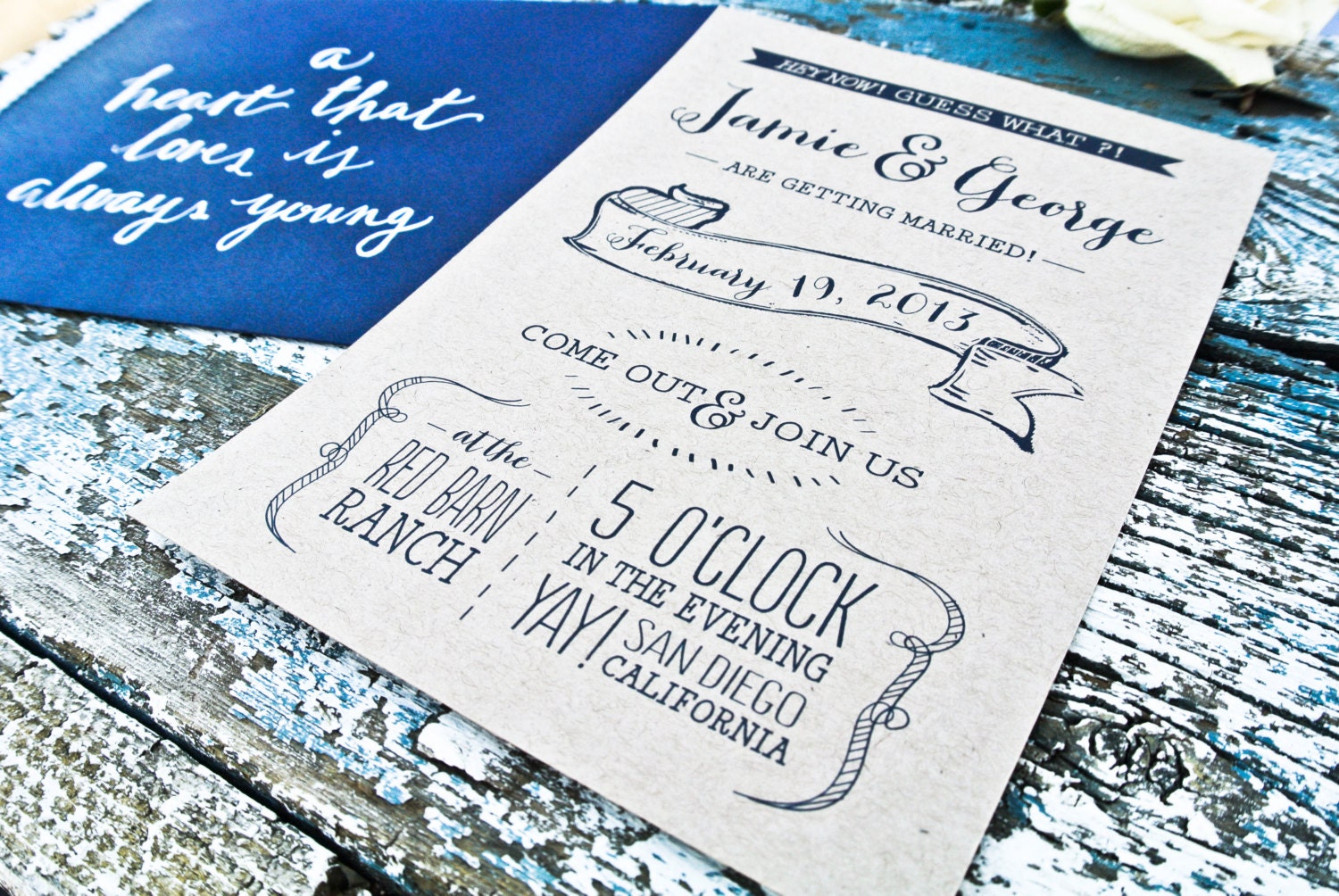 Wedding Invitation: Rustic and Whimsical Water Color Barn