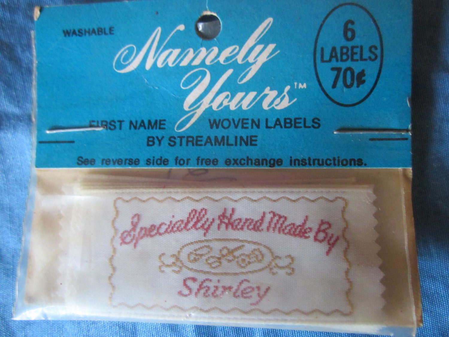 6 Clothing Labels, "Shirley"