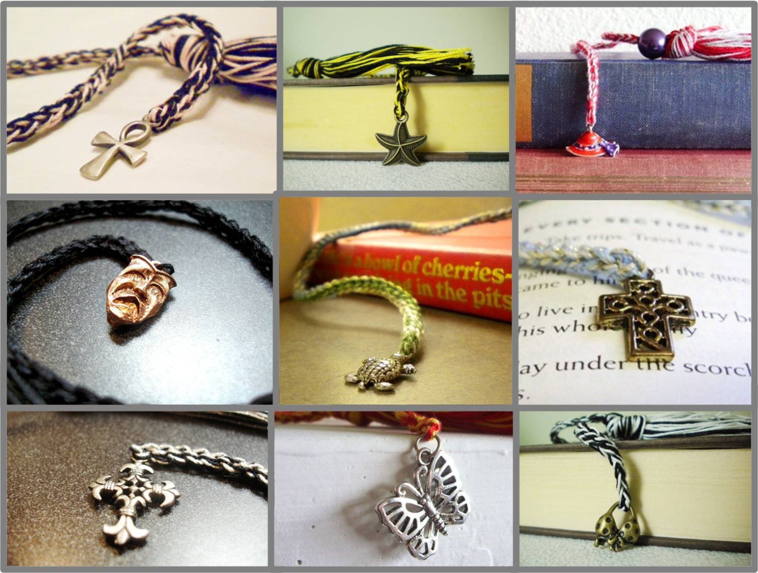 Custom Braided Bookmark - Choose your charm, theme, and colors - Unique gift for book clubs or bridesmaids