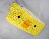 KAWAII Pencil Case Yellow Duck (amigurumi style sweet lolita  baby crochet)