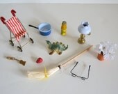 Vintage Dollhouse Doll House Lot Home Decor Tiny Figurine Small Miniature Houseware Decoration Scale Accessories Display Instant Collection