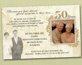 Photo Personalised 50th Wedding Anniversary Invitations - You Print Il_170x135