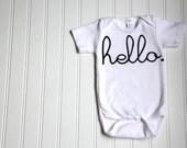Hello Onesie, Baby Geekery Onesie, Ready to Ship, 3-6 Month Onesie