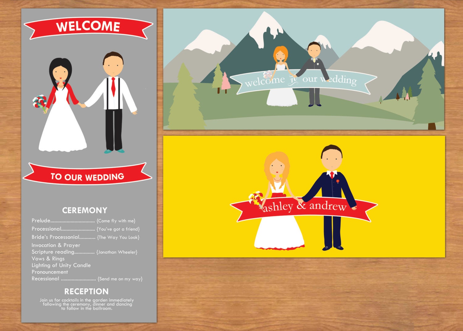 Illustrated Wedding Program