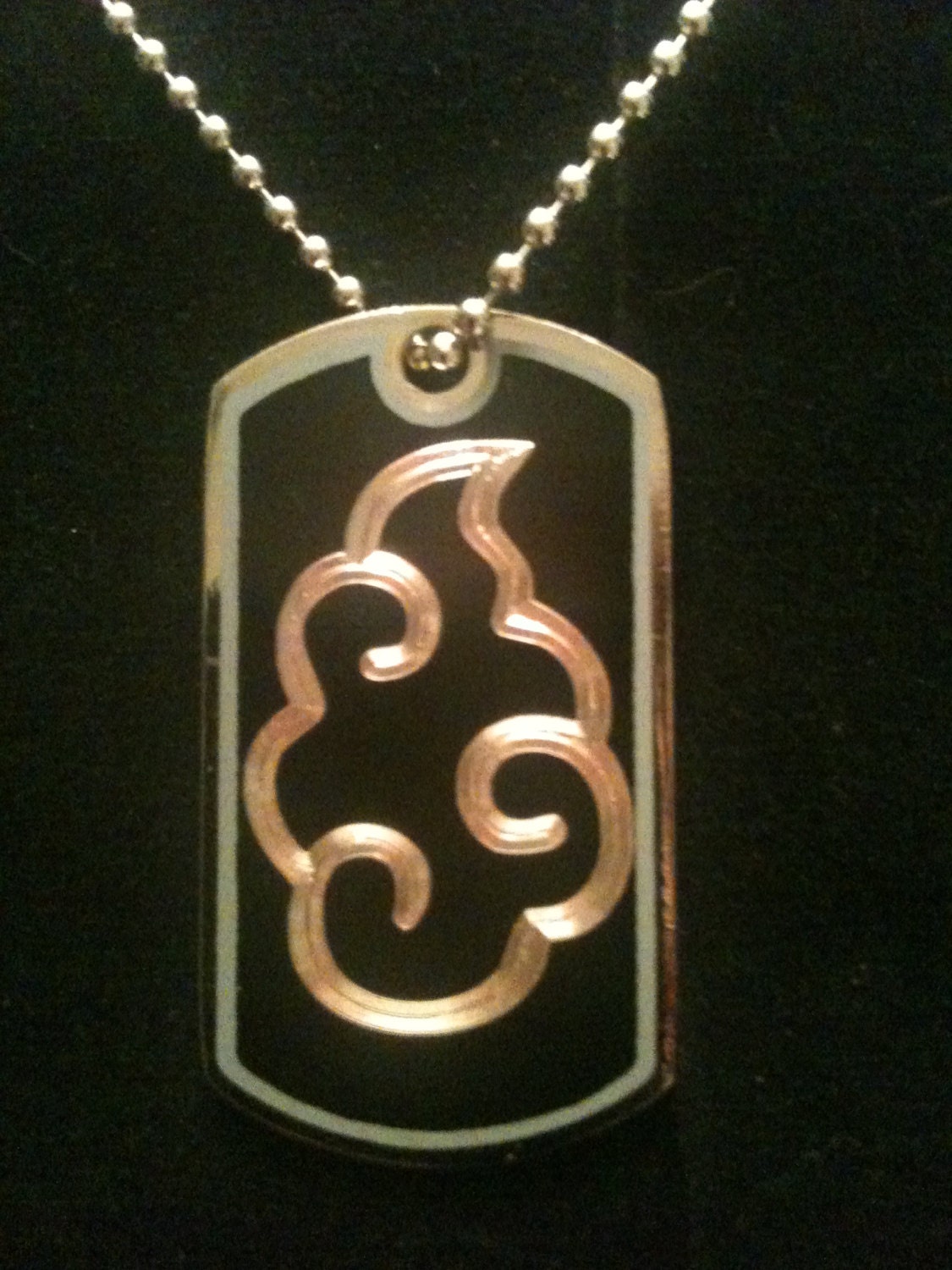 Naruto Akatsuki Cloud Dog Tag Necklace