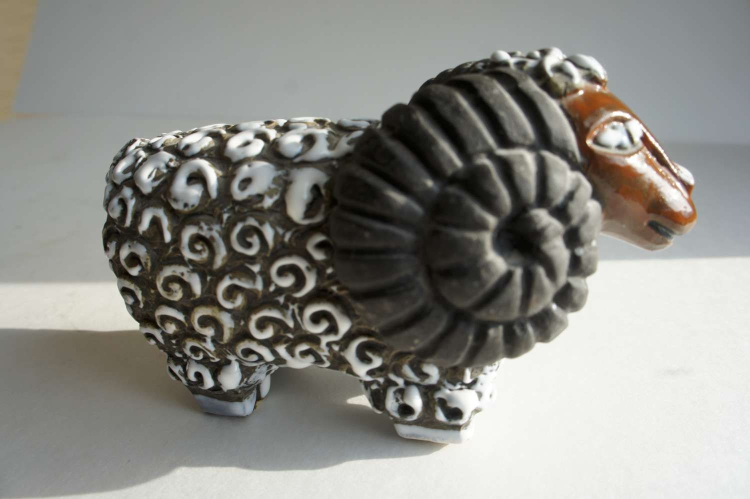 Vintage Mid Century Pottery Ram by Artesana Rinconada