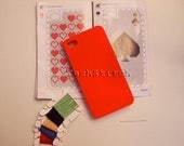 Red DIY Cross Stitch Case for iPhone 4 and 4S