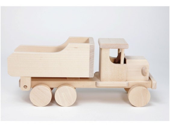 Wooden toy -  Wooden tipper lorry