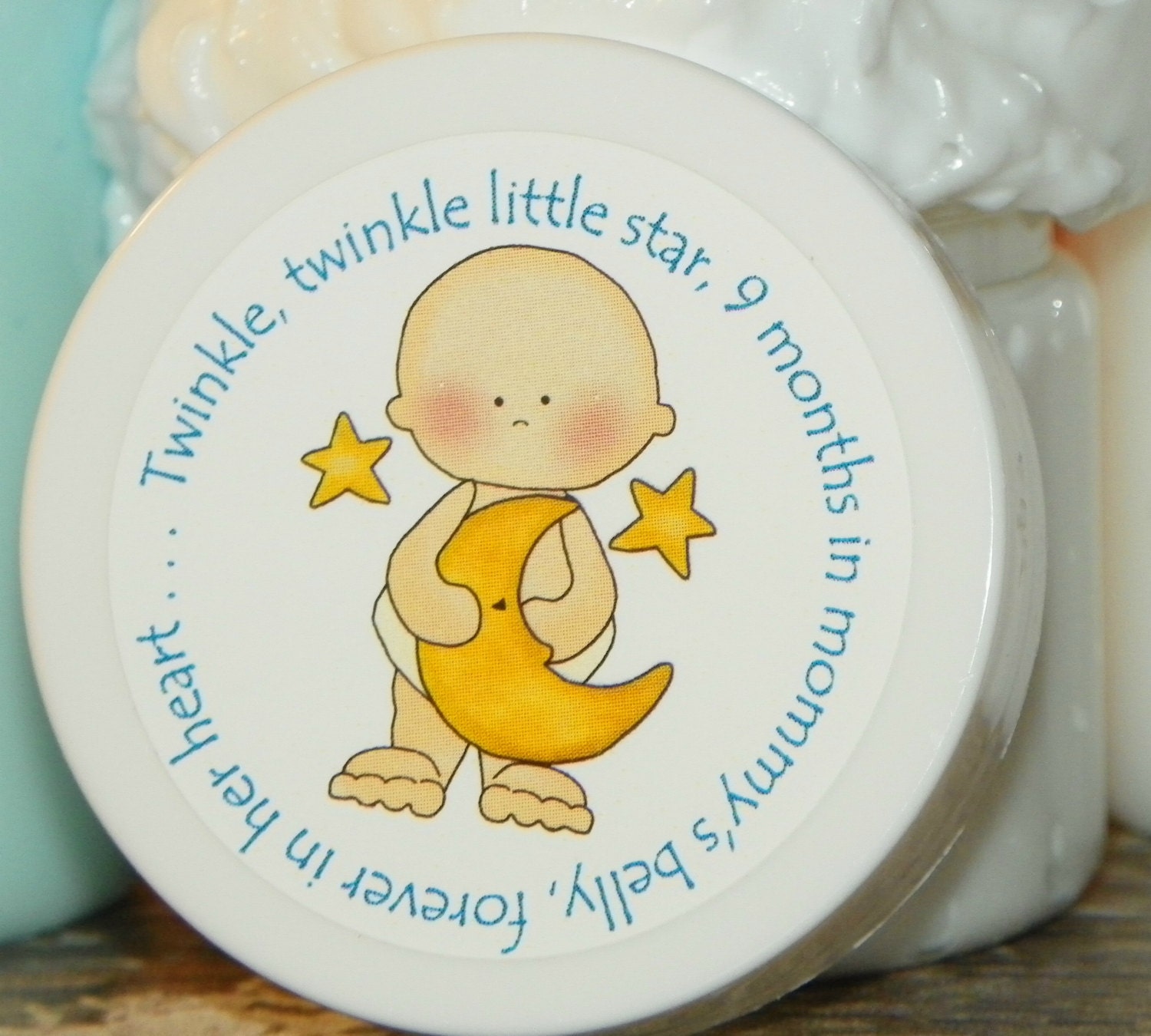 Baby Shower Favors - Personalized Whipped Body Butter (Twinkle Twinkle - Boy)