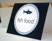 Shark Party Printable food tents. EDITABLE INSTANT DOWNLOAD