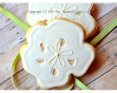 Sand Dollar Shortbread Sugar Cookie Favors by The Tailored Cookie