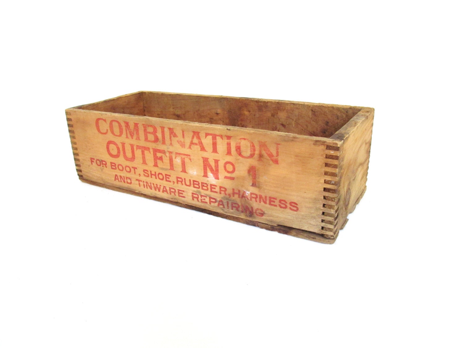 Antique Dovetailed Wood Box, Vintage Crate