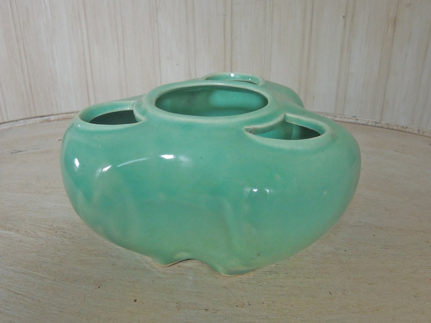 Vintage Floral Frog Ceramic Floral Frog Flower Frog Aqua Vase Floral Vase