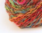 Wonderland - Hand spun art yarn. Mohair rainbows.