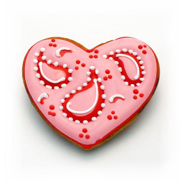 Decorated Cookies - Mother's Day - Patterned Hearts - 1 dozen