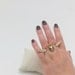 Two finger ring, Goth, Angel winged skull  ring, skull ring, Gothic, Golden skull ring,