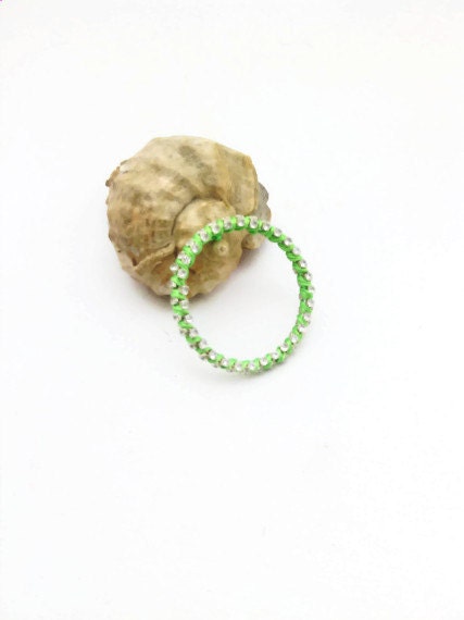 Colourfull bracelet, beach bracelet, Neon green rhinestone bracelet,bracelet,  friendship bracelet,macrame