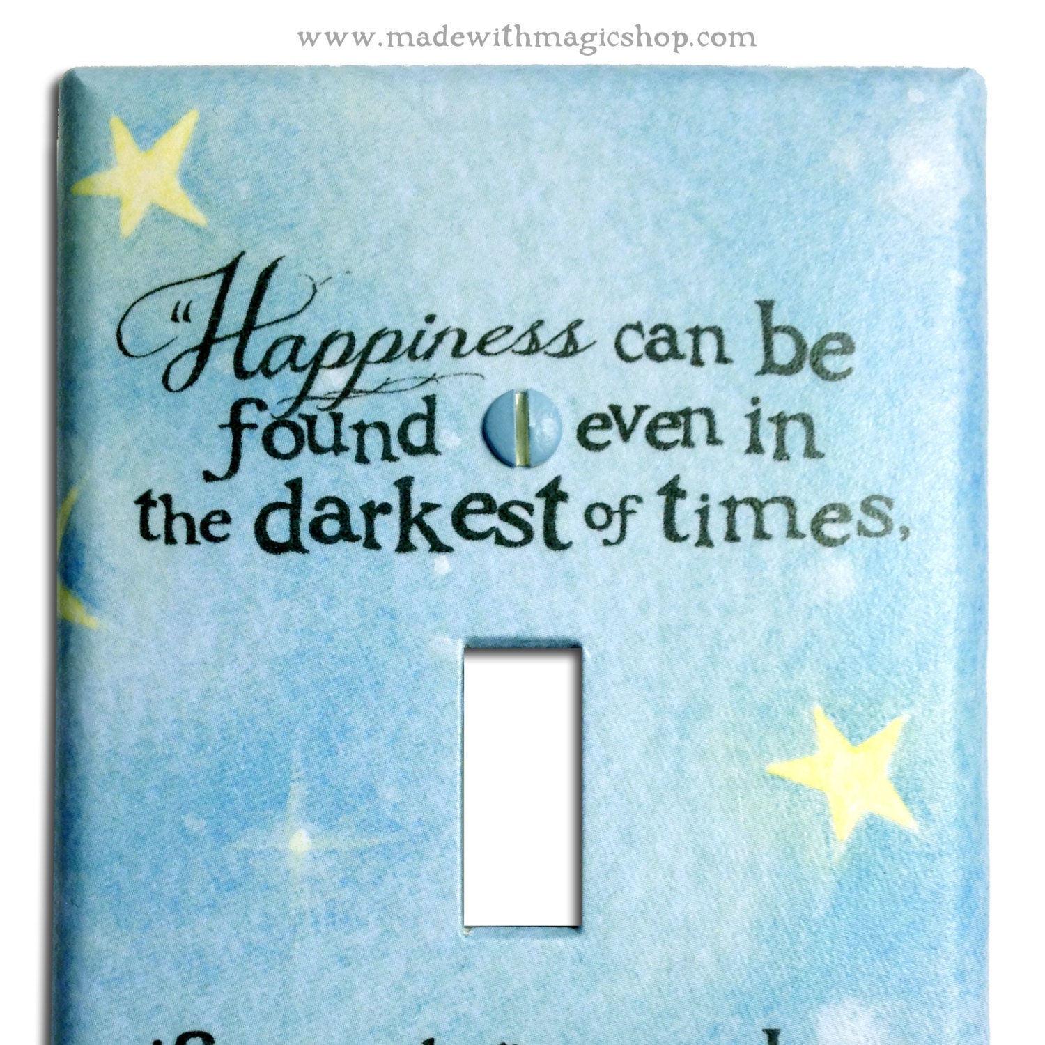 Turn On The Light - Wizard Inspired Switch Plate (Updated Design)