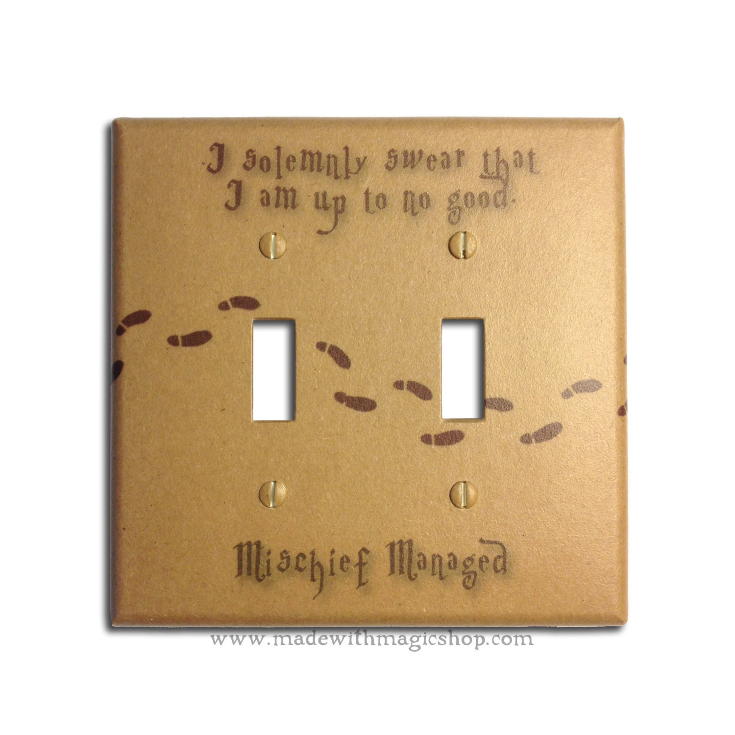 Wizard's Map DOUBLE - Wizard Inspired Switch Plate