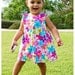 Clara Flowers Baby Toddler Dress - Gift for the New Baby  - Beach Wear - Floral Dress - Handmade by KK Children Designs - 3M to 4T