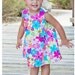 Clara Flowers Baby Toddler Dress - Gift for the New Baby  - Beach Wear - Floral Dress - Handmade by KK Children Designs - 3M to 4T
