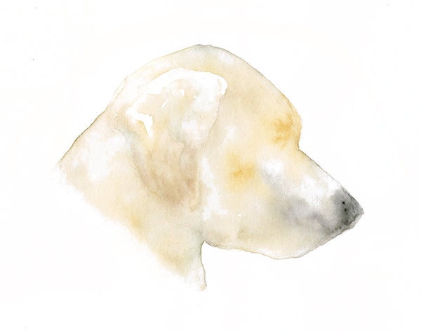 Yellow Lab - Custom Silhouette 5x7