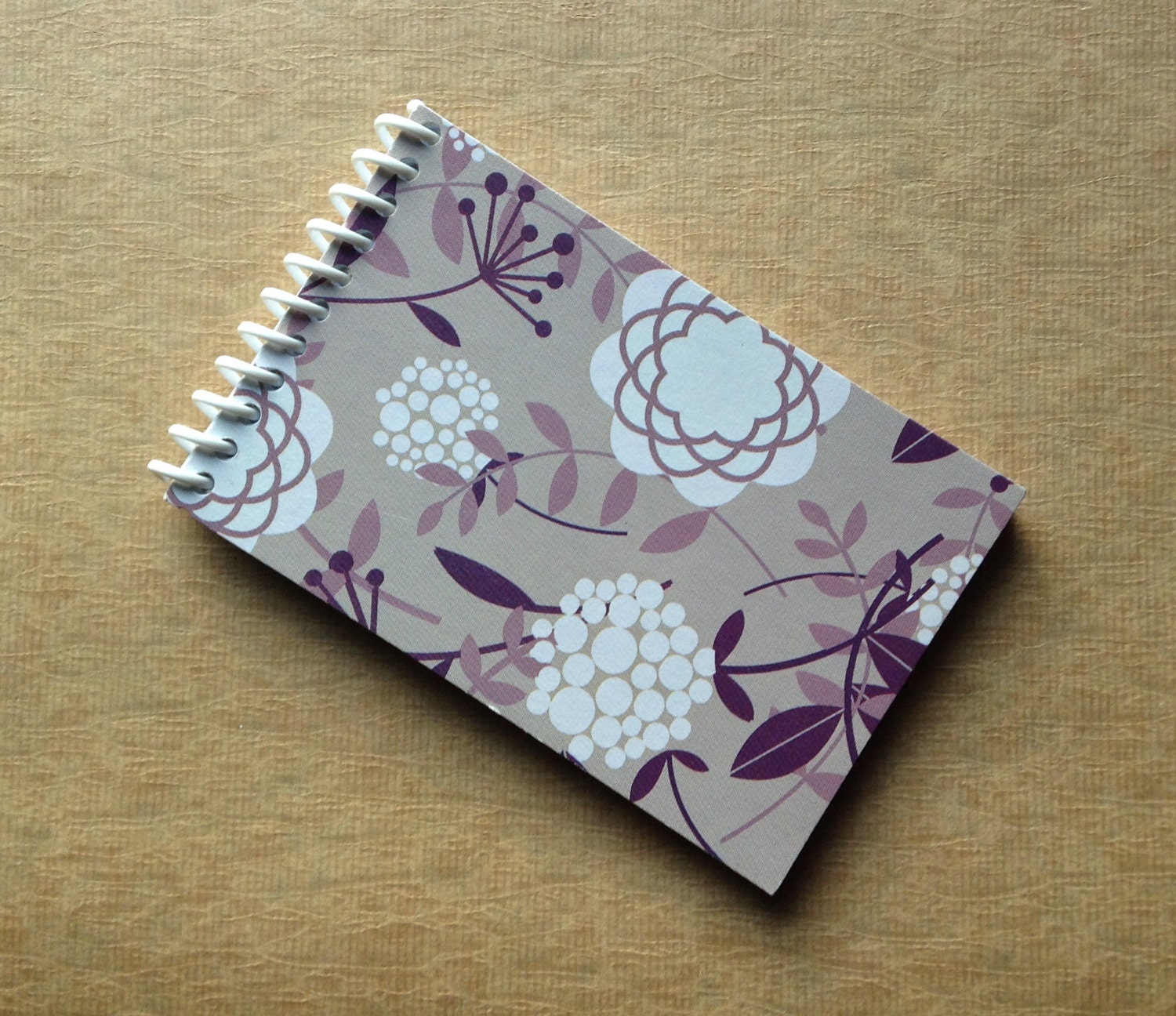 UPCYCLED NOTEBOOK FLOWER tissue box recycled spiral bound journal