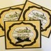 Stampin Up Sympathy card set of three yellow and black hand stamped