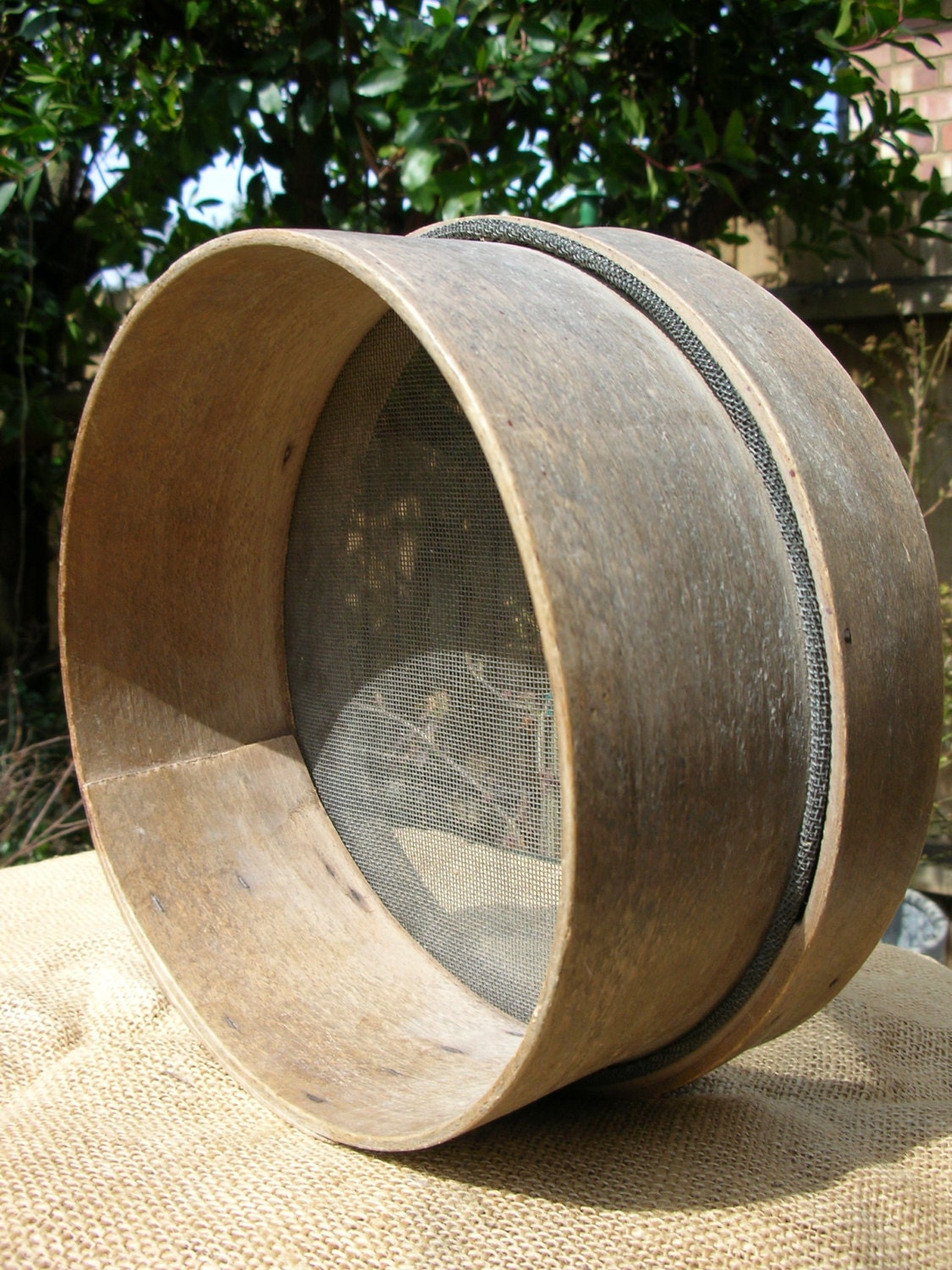 Vintage soil sieve handcrafted in wood by EmberGate on Etsy